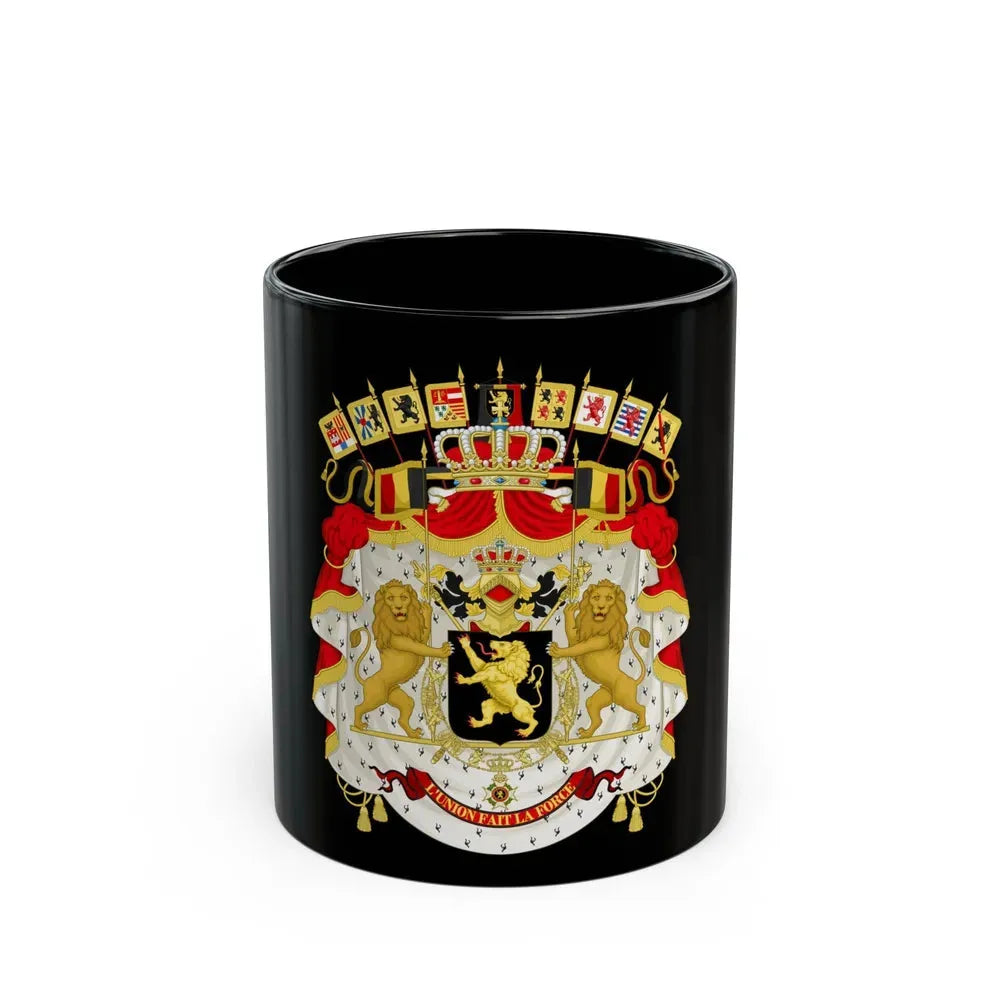 Great coat of arms of Belgium - Black Coffee Mug 11oz - Go Mug Yourself