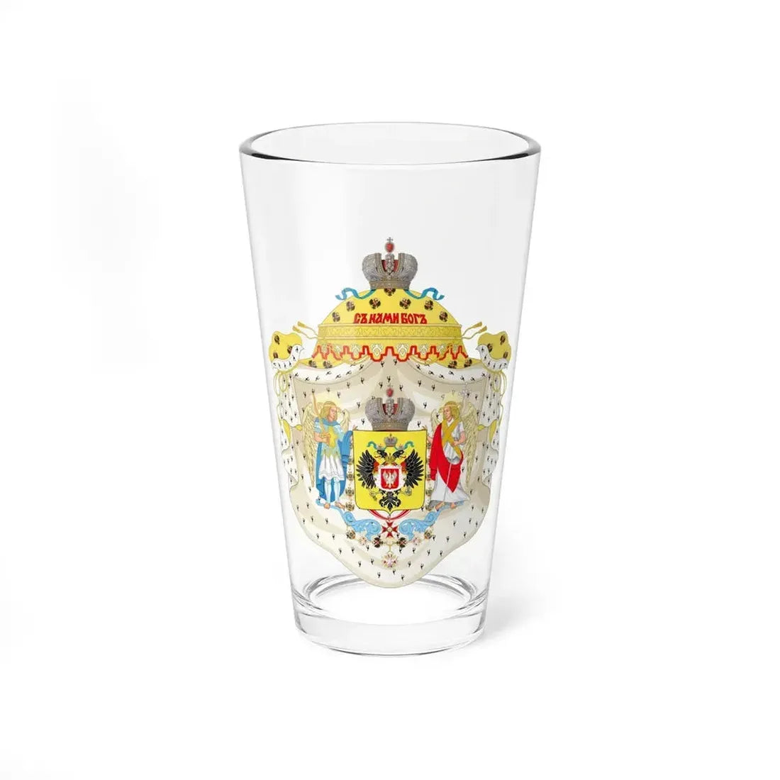 Great Coat of Arms of Congress Poland - Pint Glass 16oz 16oz - Go Mug Yourself
