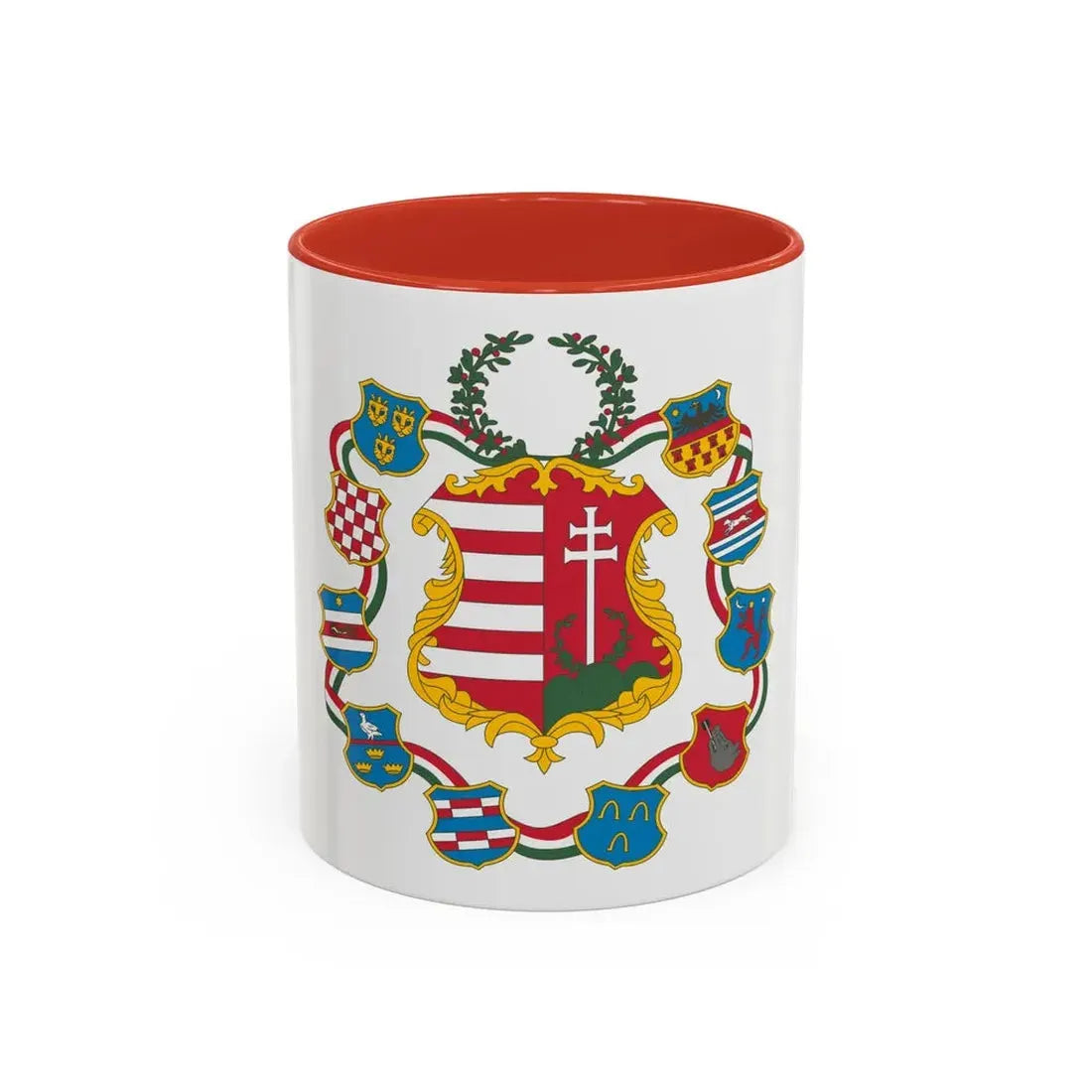 Great coat of arms of Hungary (1849) - Accent Coffee Mug 11oz Red - Go Mug Yourself