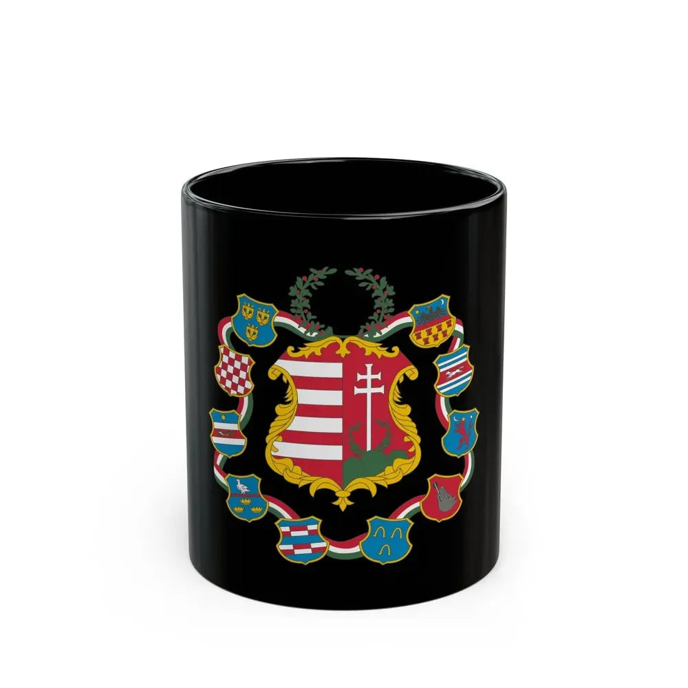 Great coat of arms of Hungary (1849) - Black Coffee Mug 11oz - Go Mug Yourself