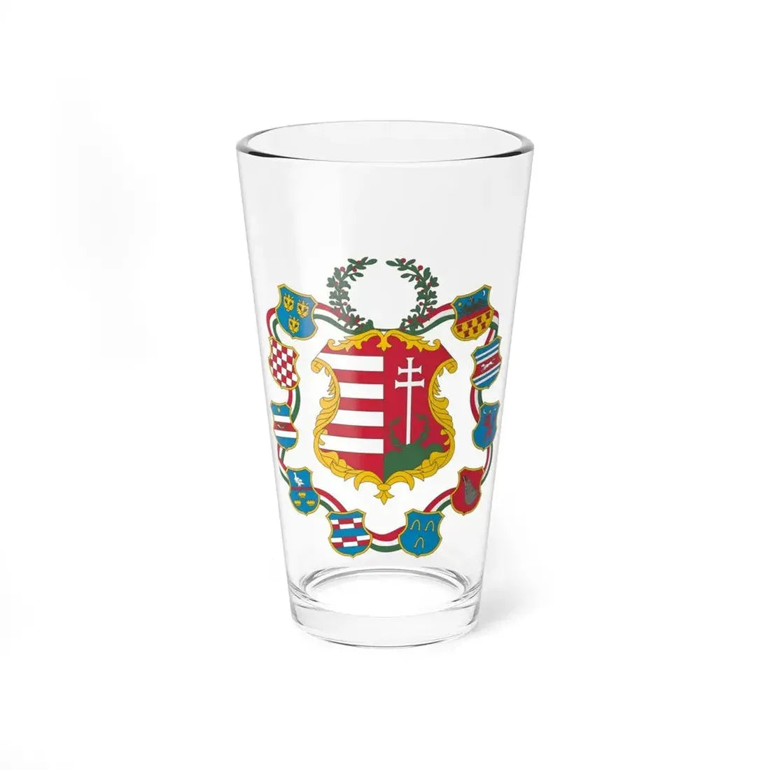 Great coat of arms of Hungary (1849) - Pint Glass 16oz 16oz - Go Mug Yourself