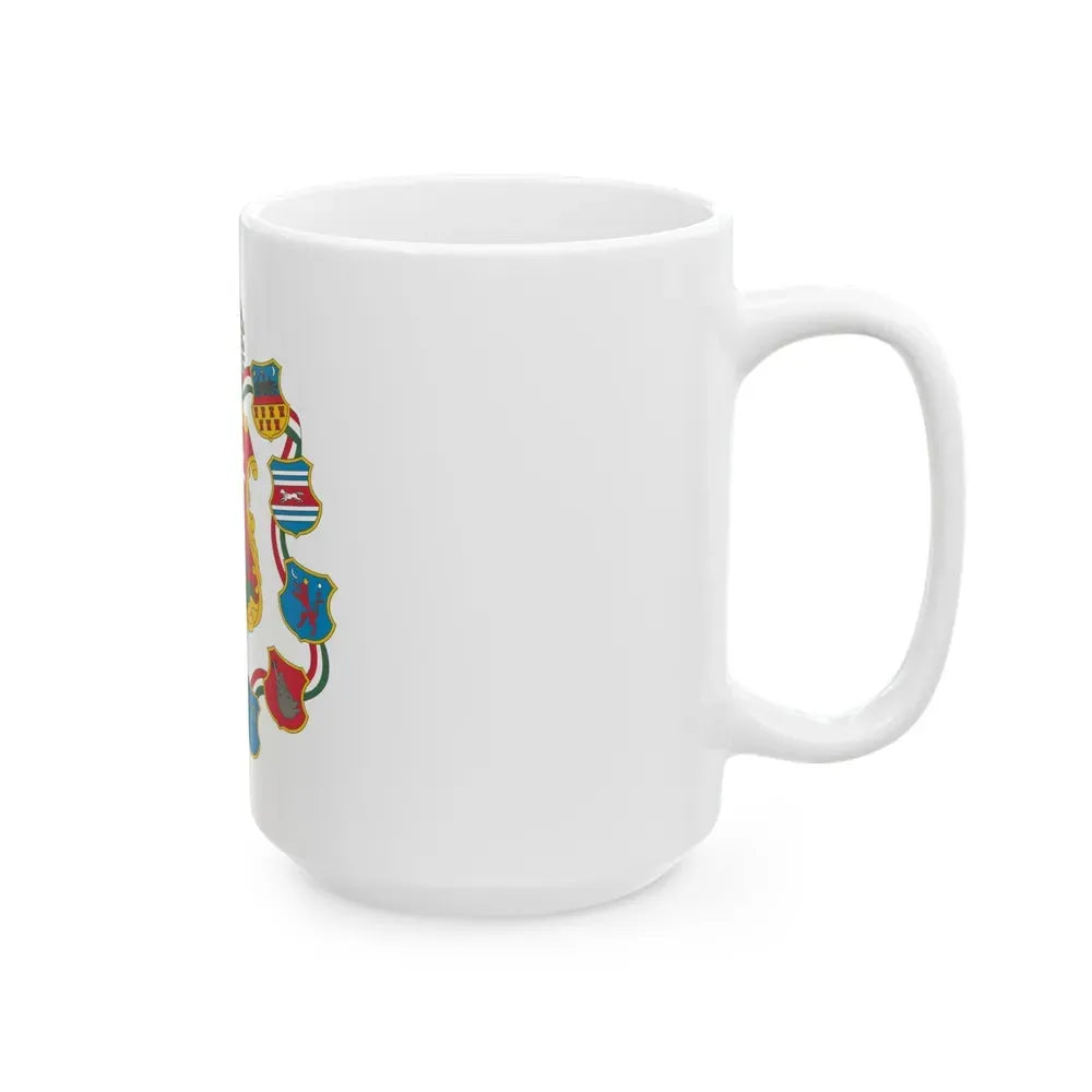 Great coat of arms of Hungary (1849) - White Coffee Mug - Go Mug Yourself