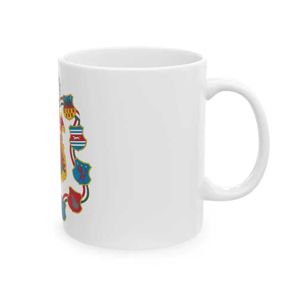 Great coat of arms of Hungary (1849) - White Coffee Mug - Go Mug Yourself