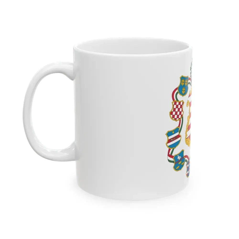 Great coat of arms of Hungary (1849) - White Coffee Mug - Go Mug Yourself