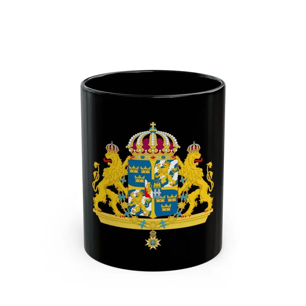 Great coat of arms of Sweden 2 - Black Coffee Mug 11oz - Go Mug Yourself