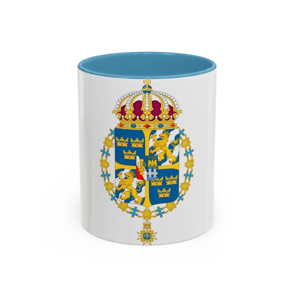 Great coat of arms of Sweden 3 - Accent Coffee Mug 11oz Light Blue - Go Mug Yourself