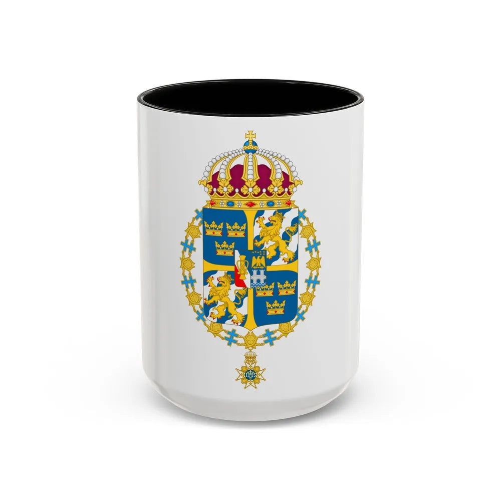 Great coat of arms of Sweden 3 - Accent Coffee Mug 15oz Black - Go Mug Yourself