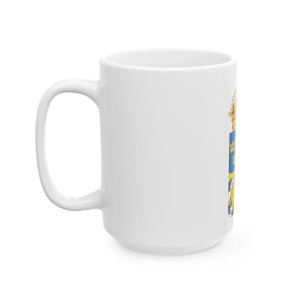 Great coat of arms of Sweden 4 - White Coffee Mug - Go Mug Yourself
