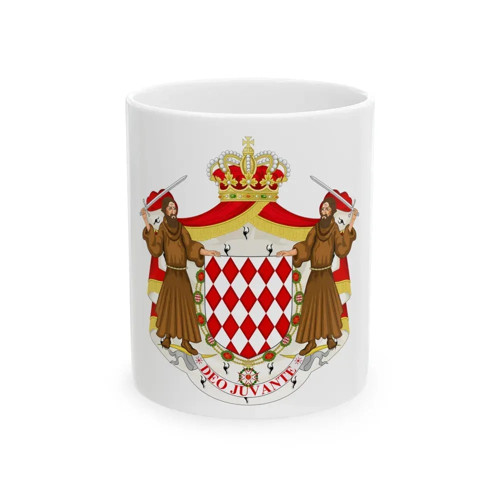 Great coat of arms of the house of Grimaldi - White Coffee Mug 11oz - Go Mug Yourself