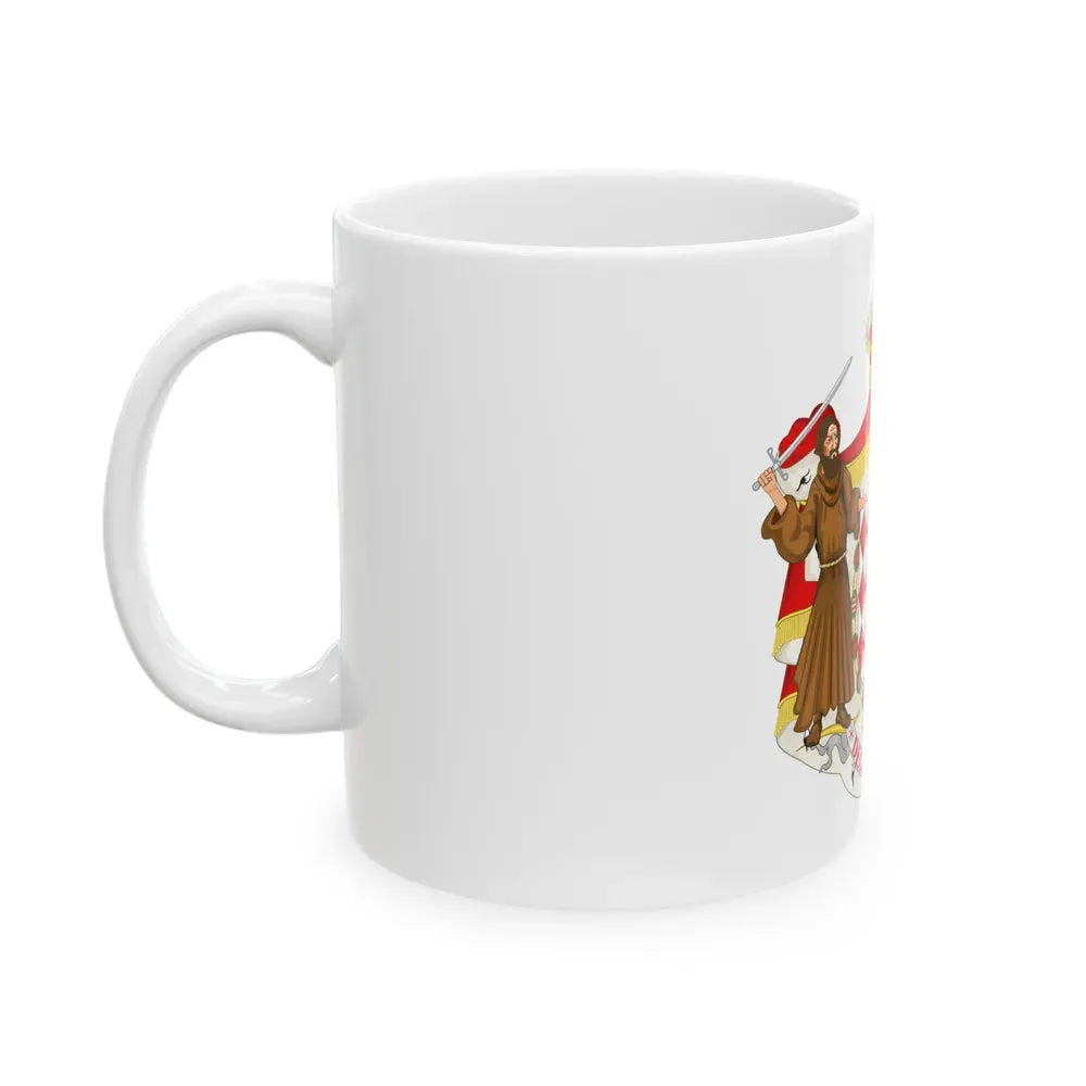 Great coat of arms of the house of Grimaldi - White Coffee Mug - Go Mug Yourself