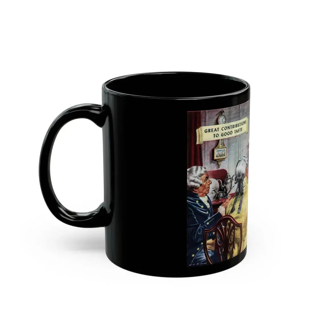 Great Contributions To Good Taste, Budweiser ad, The American Magazine, April 1948 - Black Coffee Mug - Go Mug Yourself