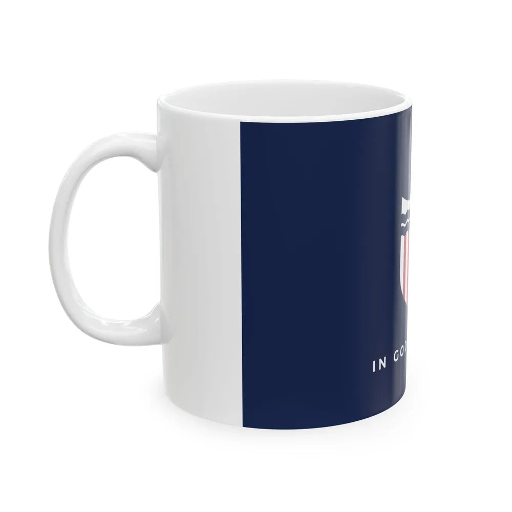Great River flag of Mississippi (United States) White Coffee Mug - Go Mug Yourself