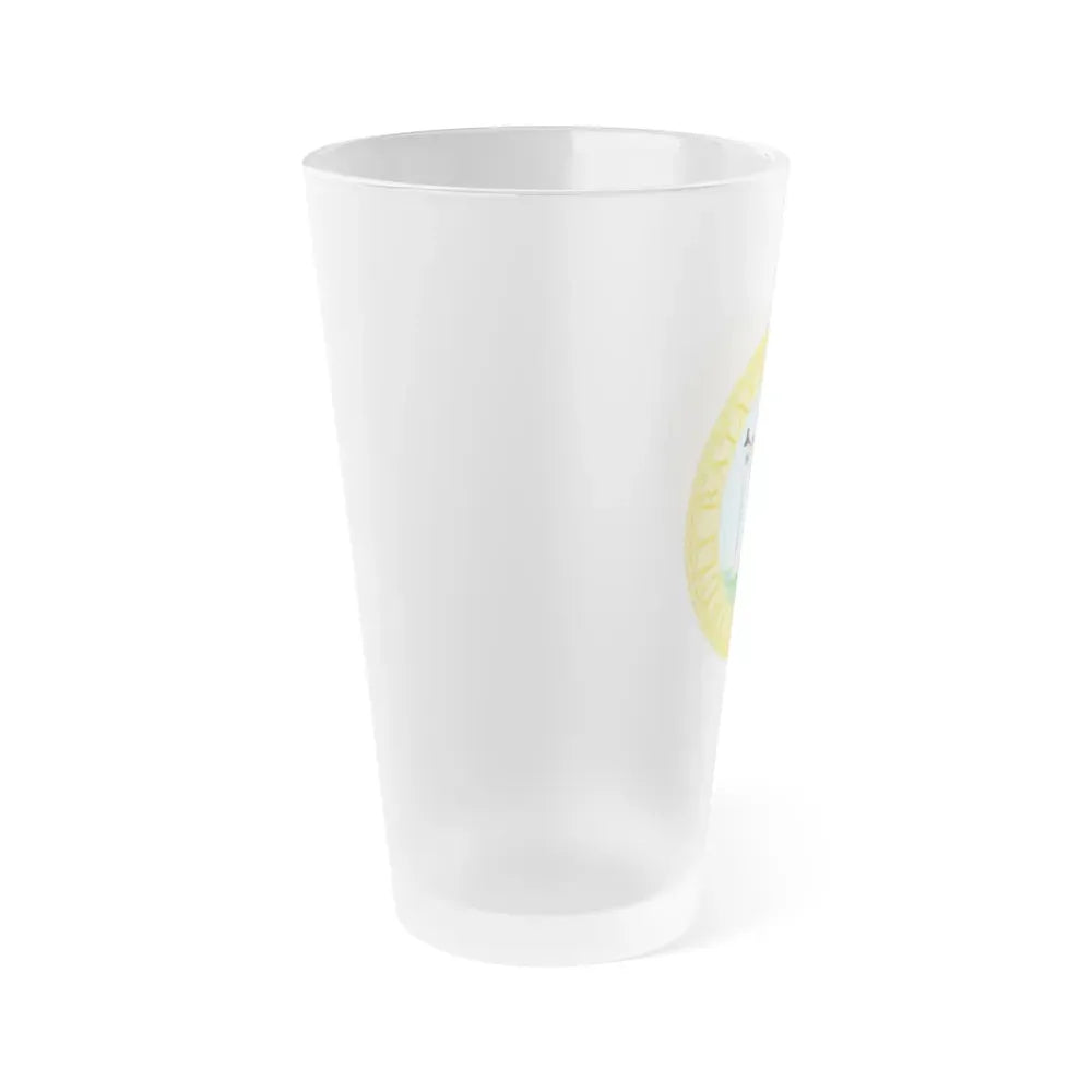 Great Seal of the Batavian Republic (1796) - Frosted Pint Glass 16oz - Go Mug Yourself