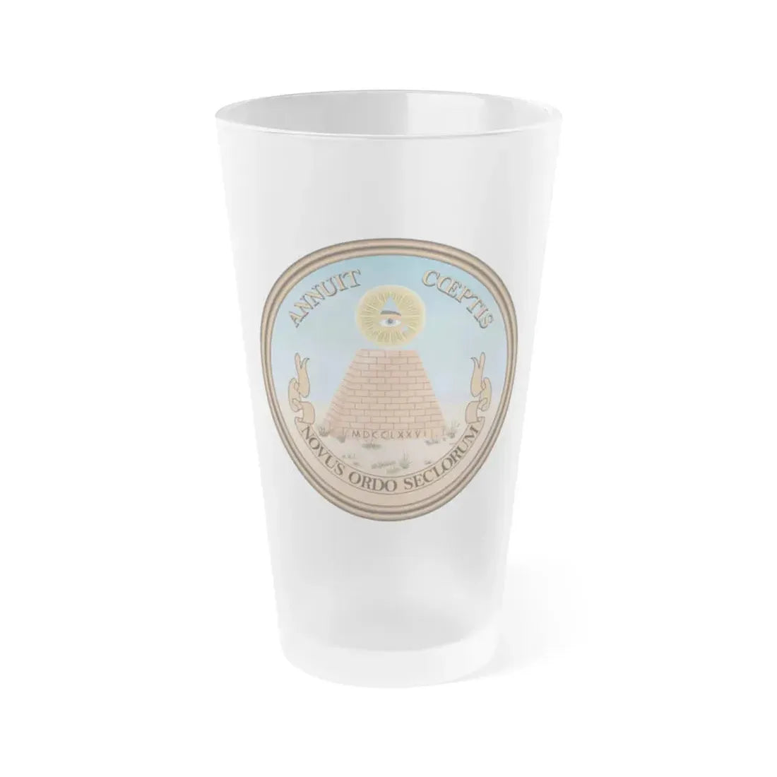 Great Seal of the United States - Frosted Pint Glass 16oz 16oz Frosted - Go Mug Yourself