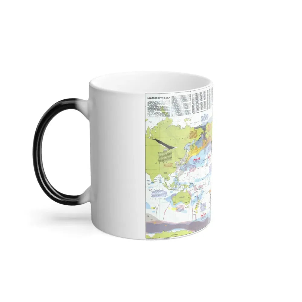 Great Whales, Migration and Range (1976) (Map) Color Changing Mug 11oz - Go Mug Yourself