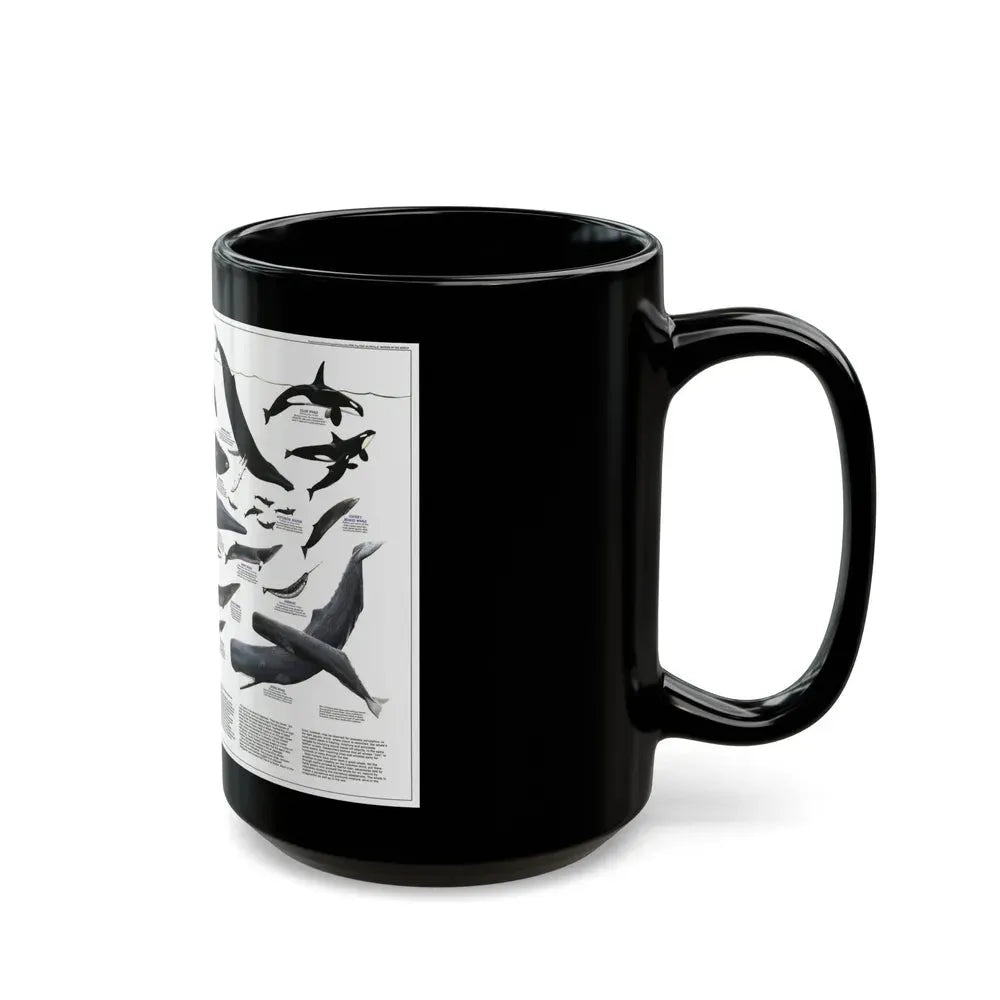 Great Whales of the World (1976) (Map) Black Coffee Mug - Go Mug Yourself