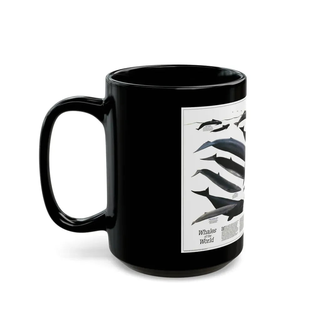 Great Whales of the World (1976) (Map) Black Coffee Mug - Go Mug Yourself