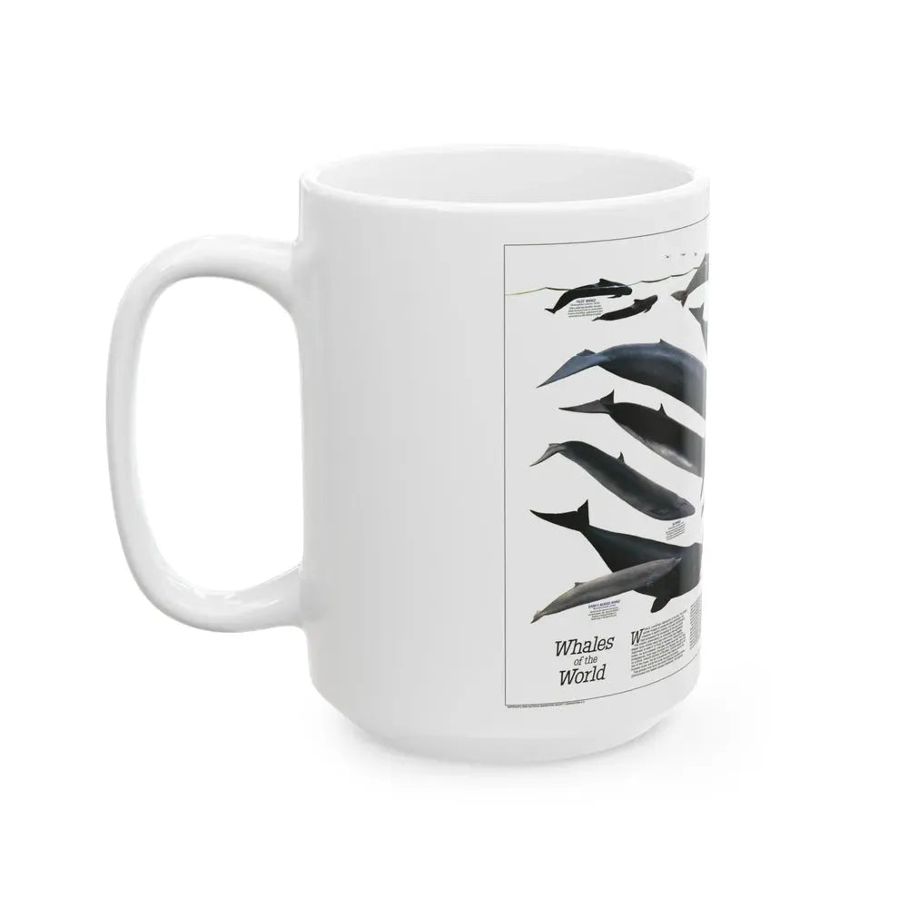 Great Whales of the World (1976) (Map) White Coffee Mug - Go Mug Yourself