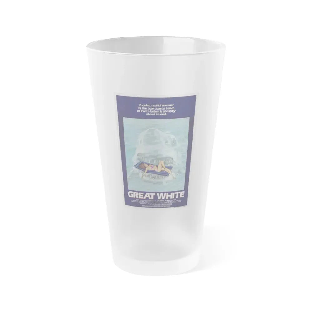 GREAT WHITE 1981 Movie Poster - Frosted Pint Glass 16oz Default Title - Go Mug Yourself