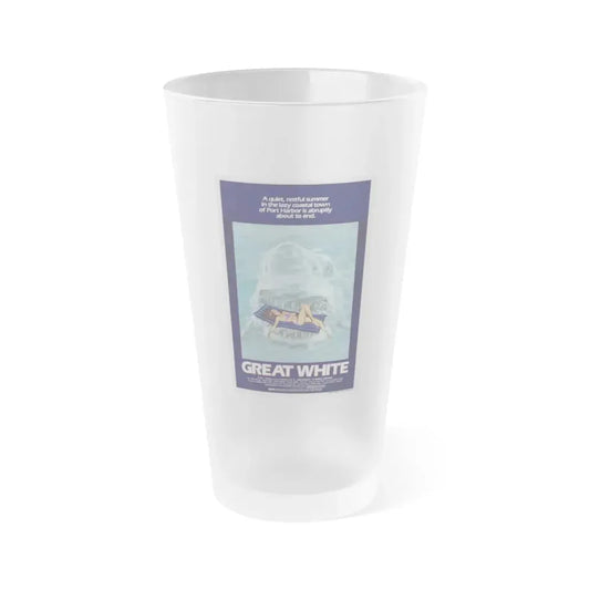GREAT WHITE 1981 Movie Poster - Frosted Pint Glass 16oz Default Title - Go Mug Yourself