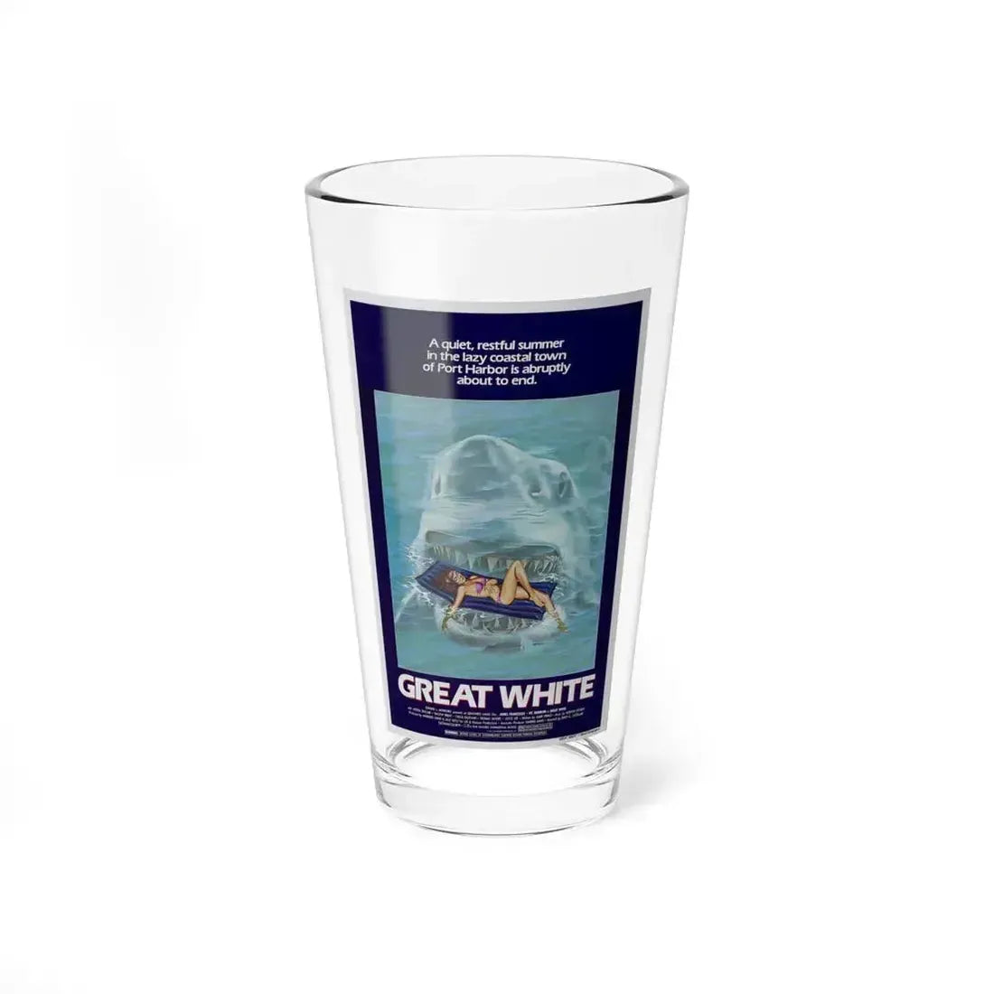GREAT WHITE 1981 Movie Poster - Pint Glass 16oz 16oz - Go Mug Yourself