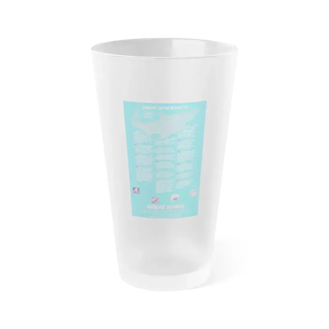 GREAT WHITE (TEASER 2) 1981 Movie Poster - Frosted Pint Glass 16oz 16oz Frosted - Go Mug Yourself