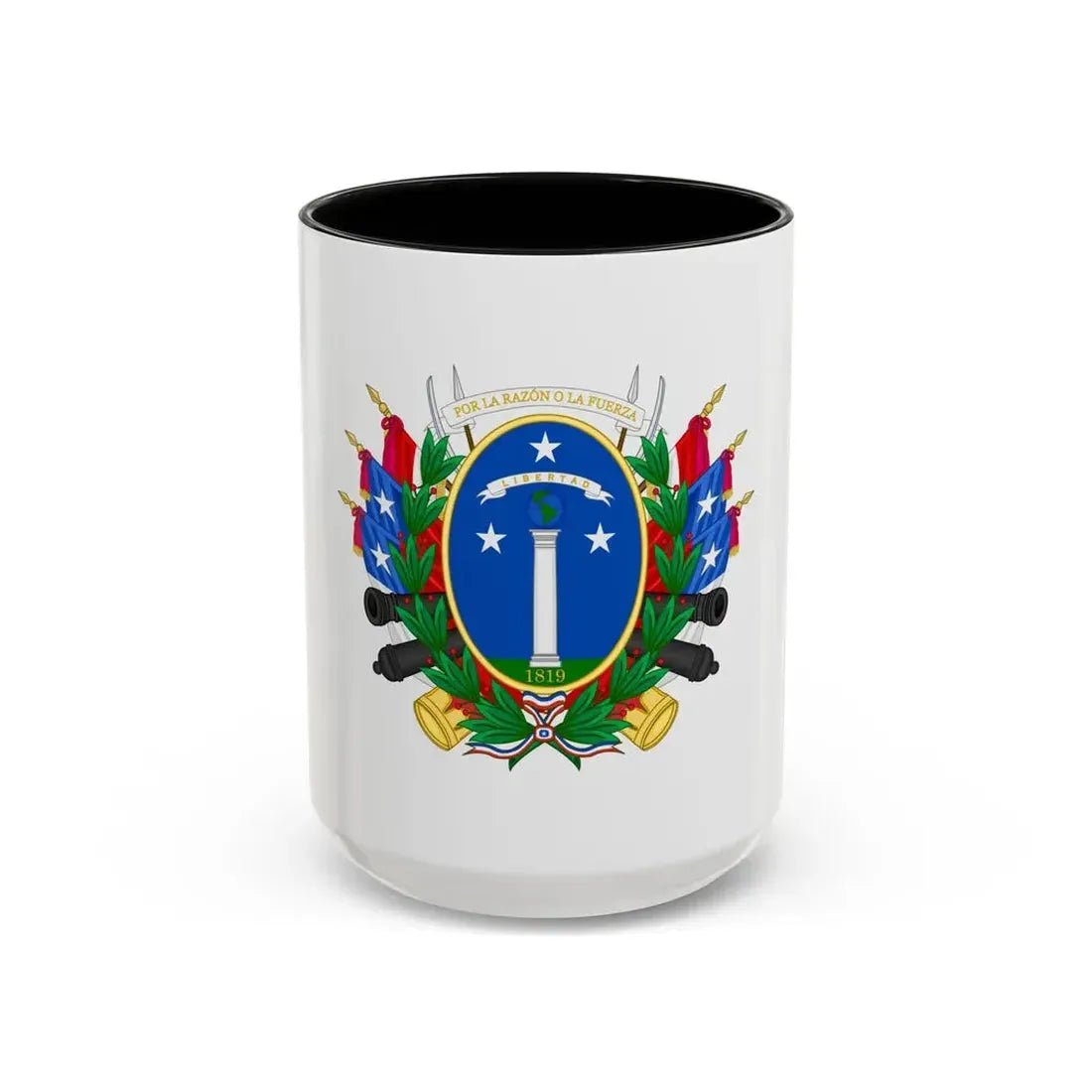 Greater Coat of Arms of Chile (1819-1834) - Accent Coffee Mug 15oz Black - Go Mug Yourself