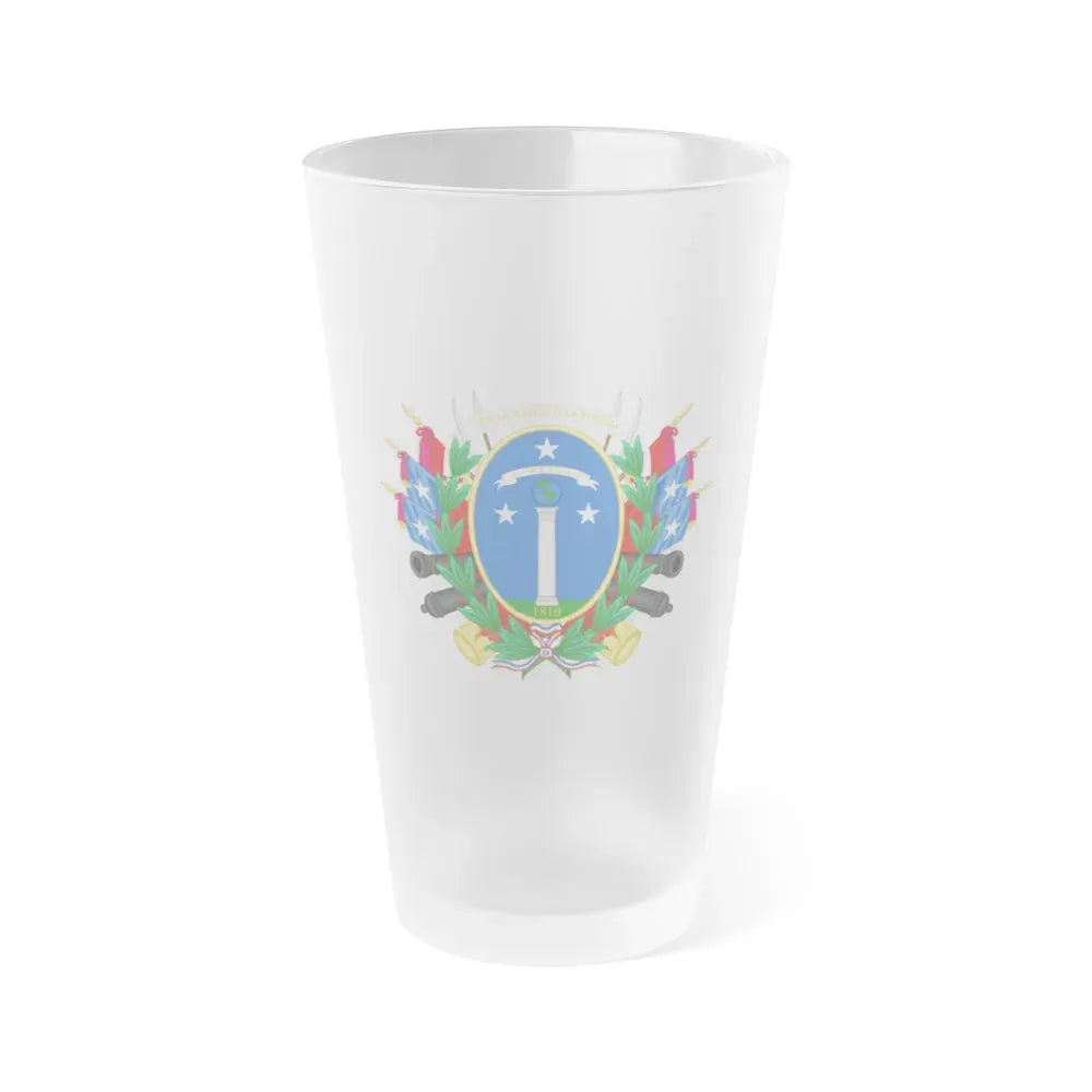 Greater Coat of Arms of Chile (1819-1834) - Frosted Pint Glass 16oz 16oz Frosted - Go Mug Yourself