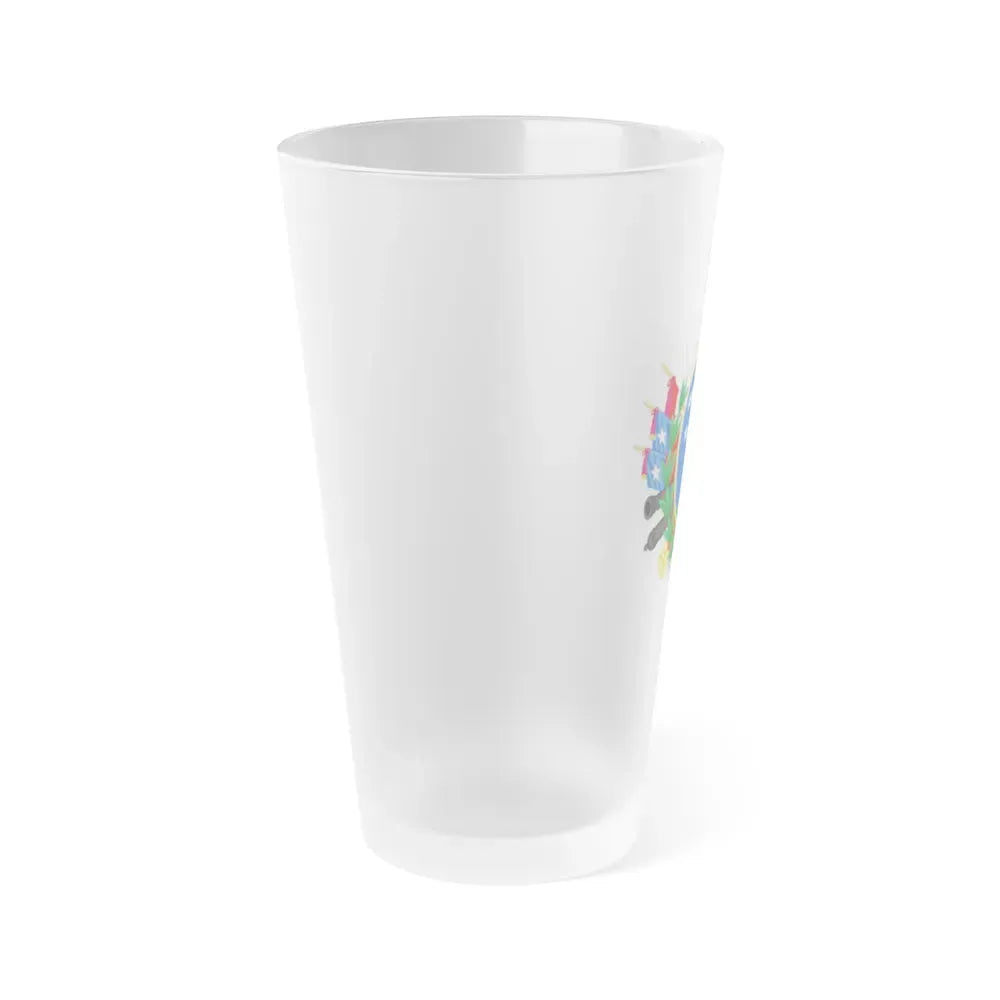 Greater Coat of Arms of Chile (1819-1834) - Frosted Pint Glass 16oz - Go Mug Yourself