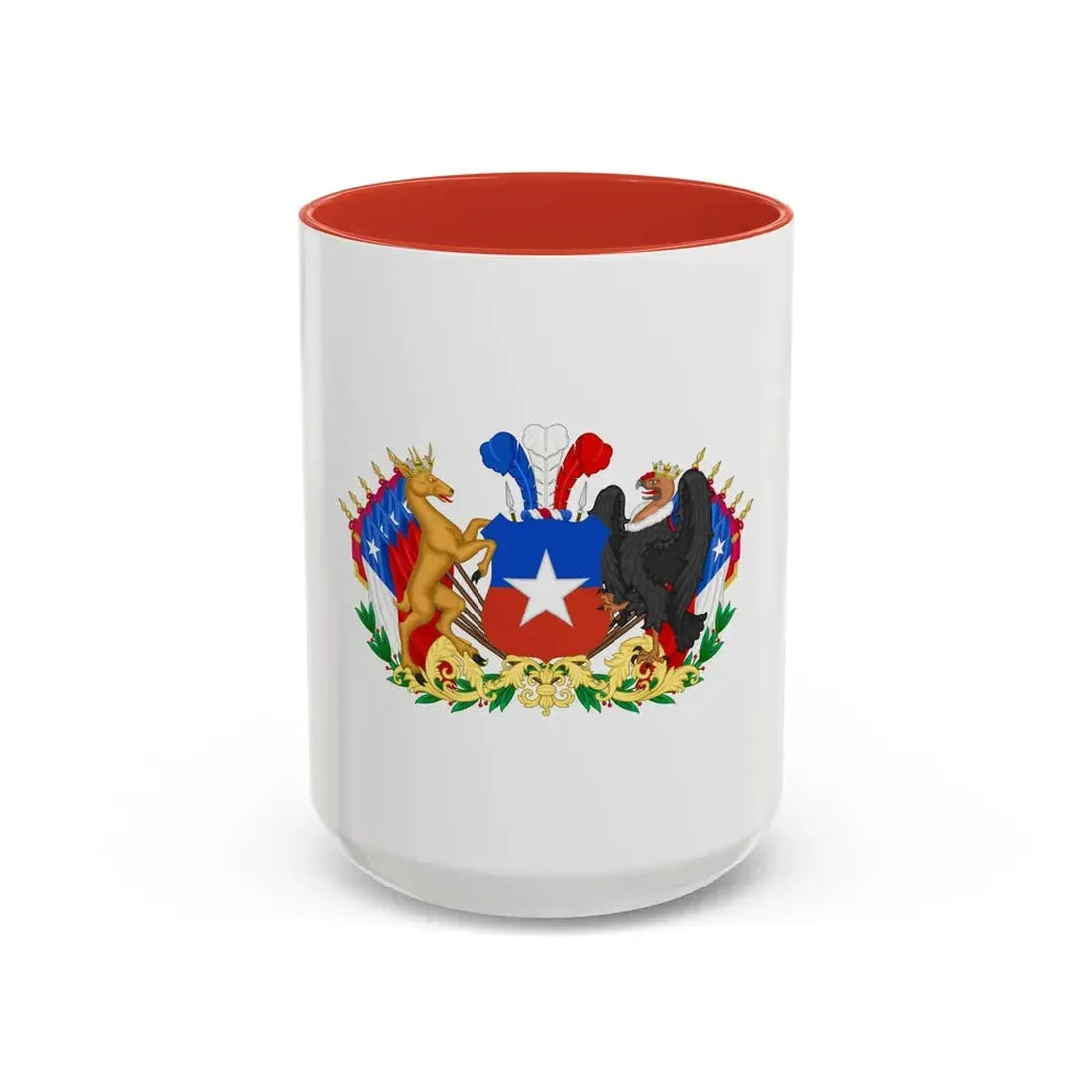 Greater Coat of Arms of Chile (1834-1920) - Accent Coffee Mug 15oz Red - Go Mug Yourself