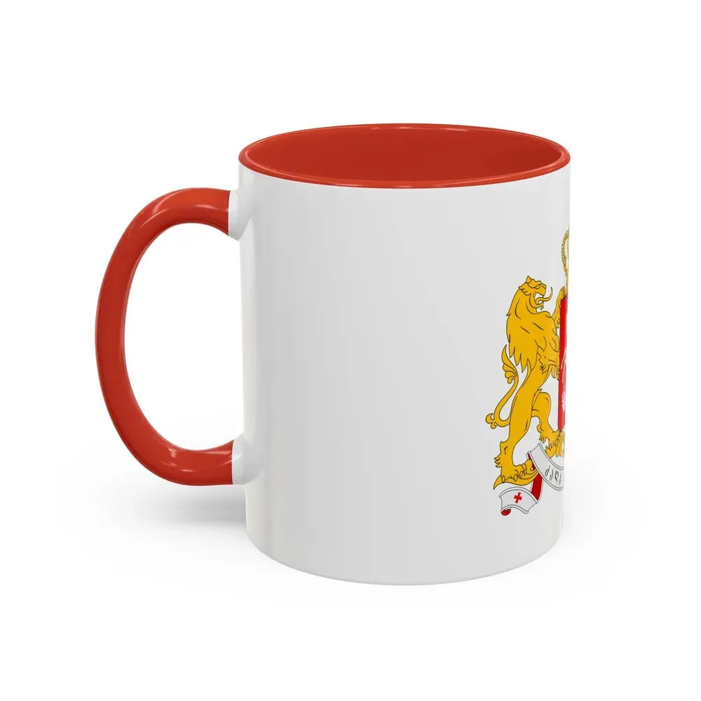 Greater coat of arms of Georgia - Accent Coffee Mug - Go Mug Yourself