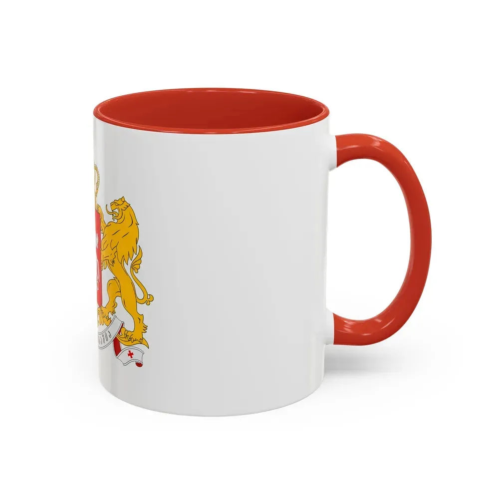 Greater coat of arms of Georgia - Accent Coffee Mug - Go Mug Yourself