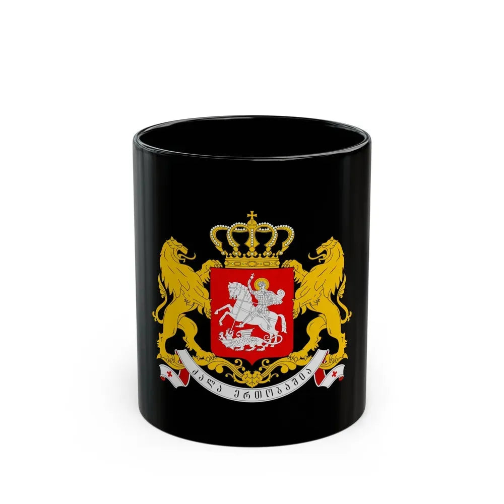 Greater coat of arms of Georgia - Black Coffee Mug 11oz - Go Mug Yourself