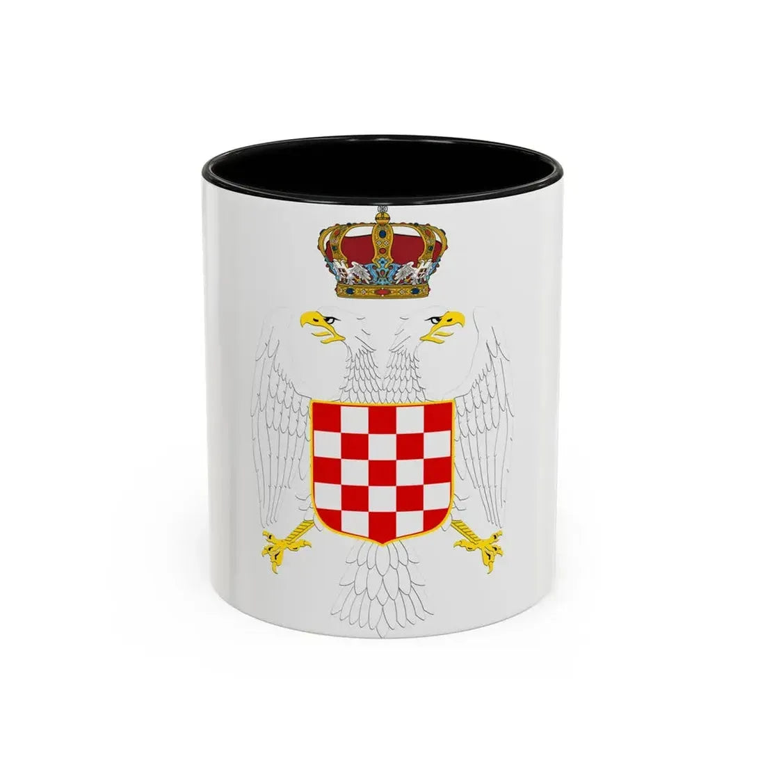 Greater coat of arms of the Banate of Croatia - Accent Coffee Mug 11oz Black - Go Mug Yourself