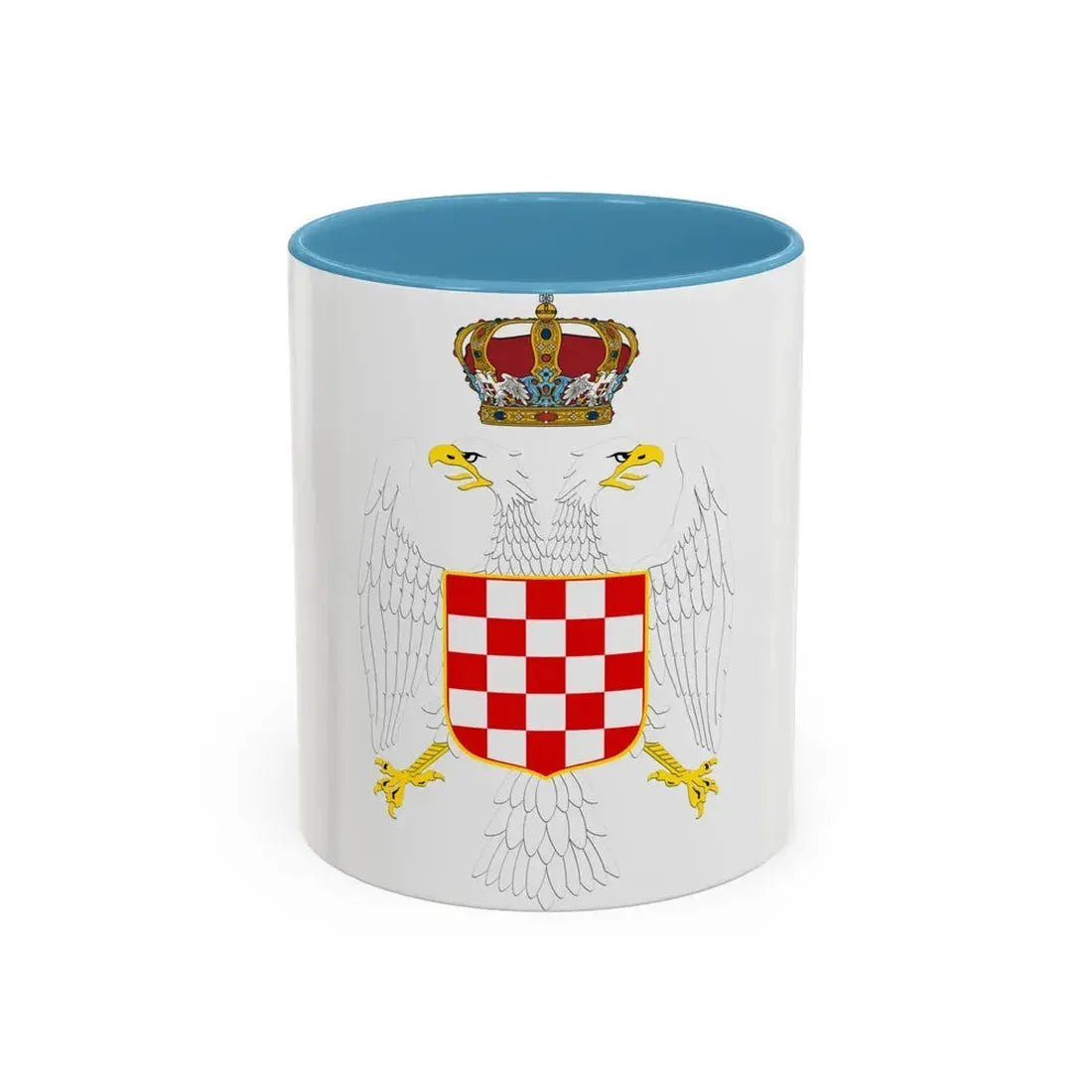 Greater coat of arms of the Banate of Croatia - Accent Coffee Mug 11oz Light Blue - Go Mug Yourself