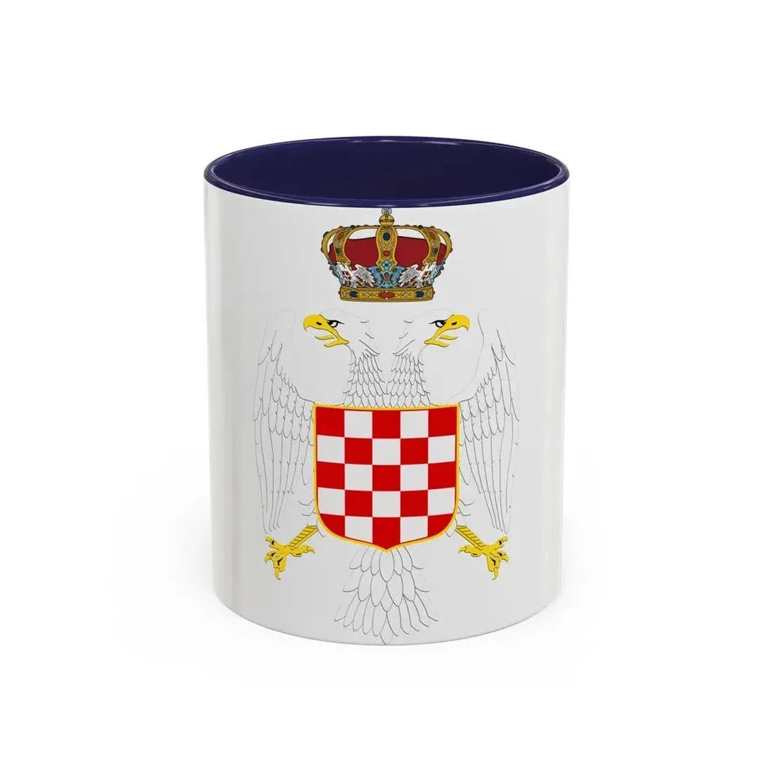 Greater coat of arms of the Banate of Croatia - Accent Coffee Mug 11oz Navy - Go Mug Yourself