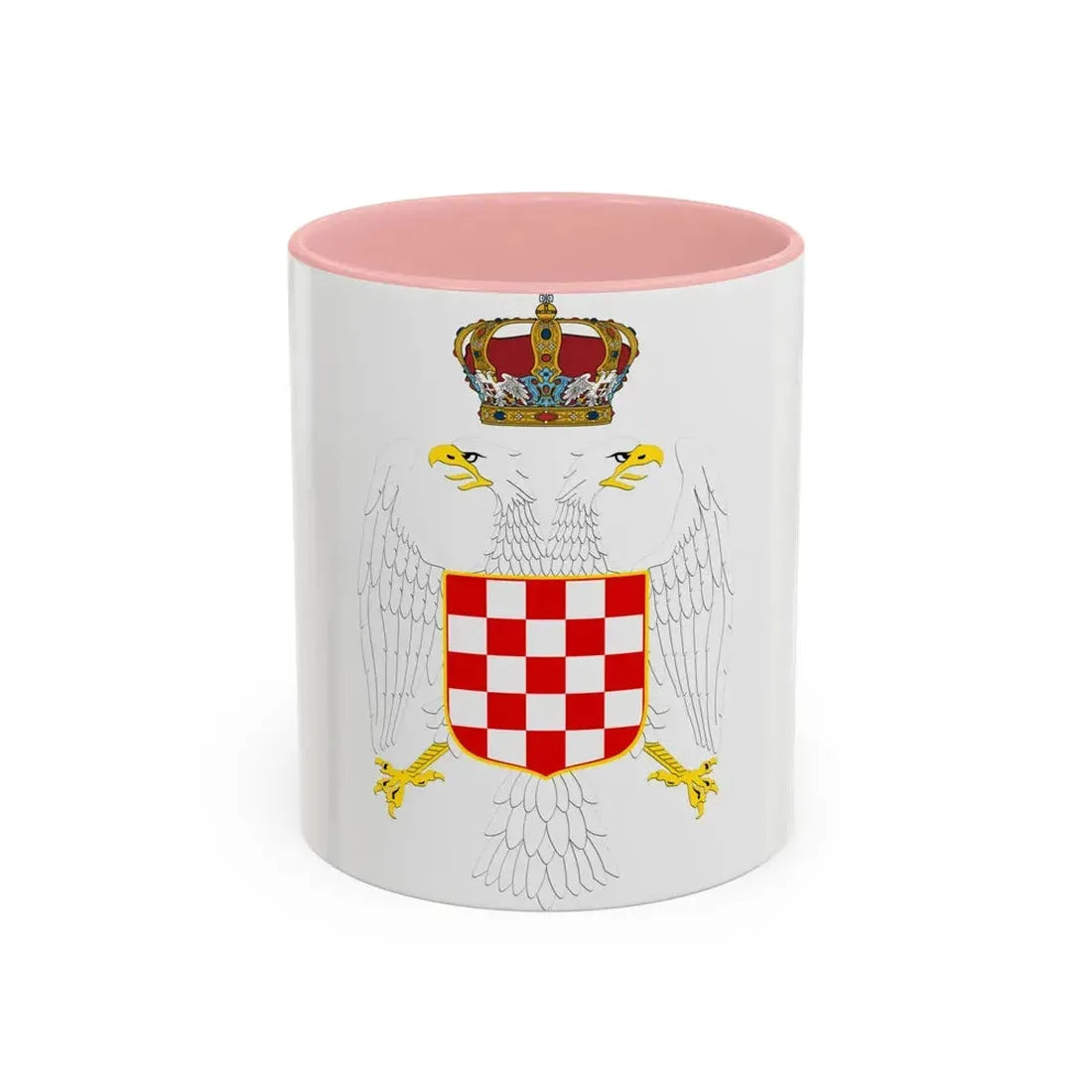 Greater coat of arms of the Banate of Croatia - Accent Coffee Mug 11oz Pink - Go Mug Yourself