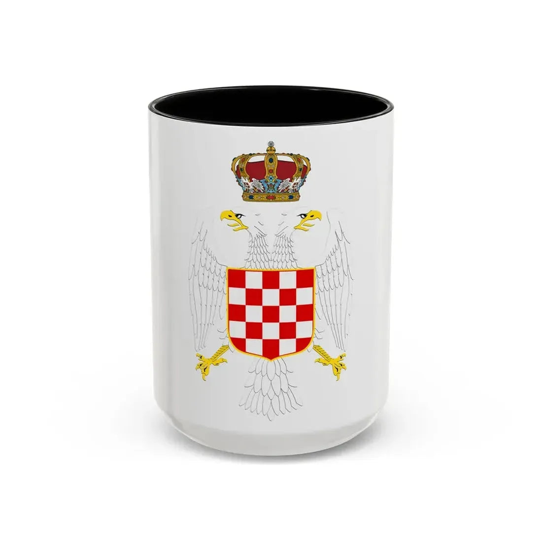 Greater coat of arms of the Banate of Croatia - Accent Coffee Mug 15oz Black - Go Mug Yourself