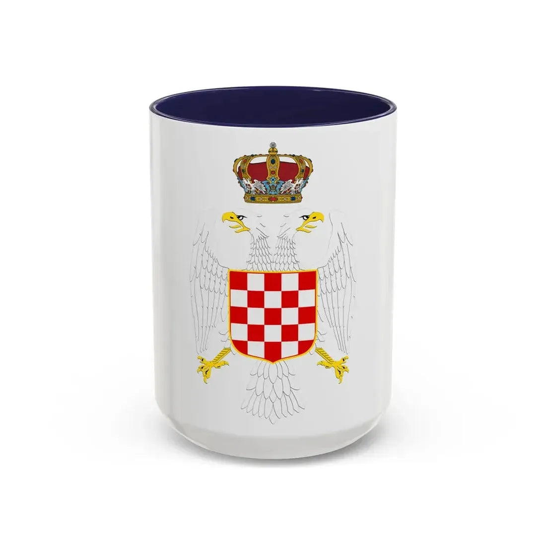 Greater coat of arms of the Banate of Croatia - Accent Coffee Mug 15oz Navy - Go Mug Yourself