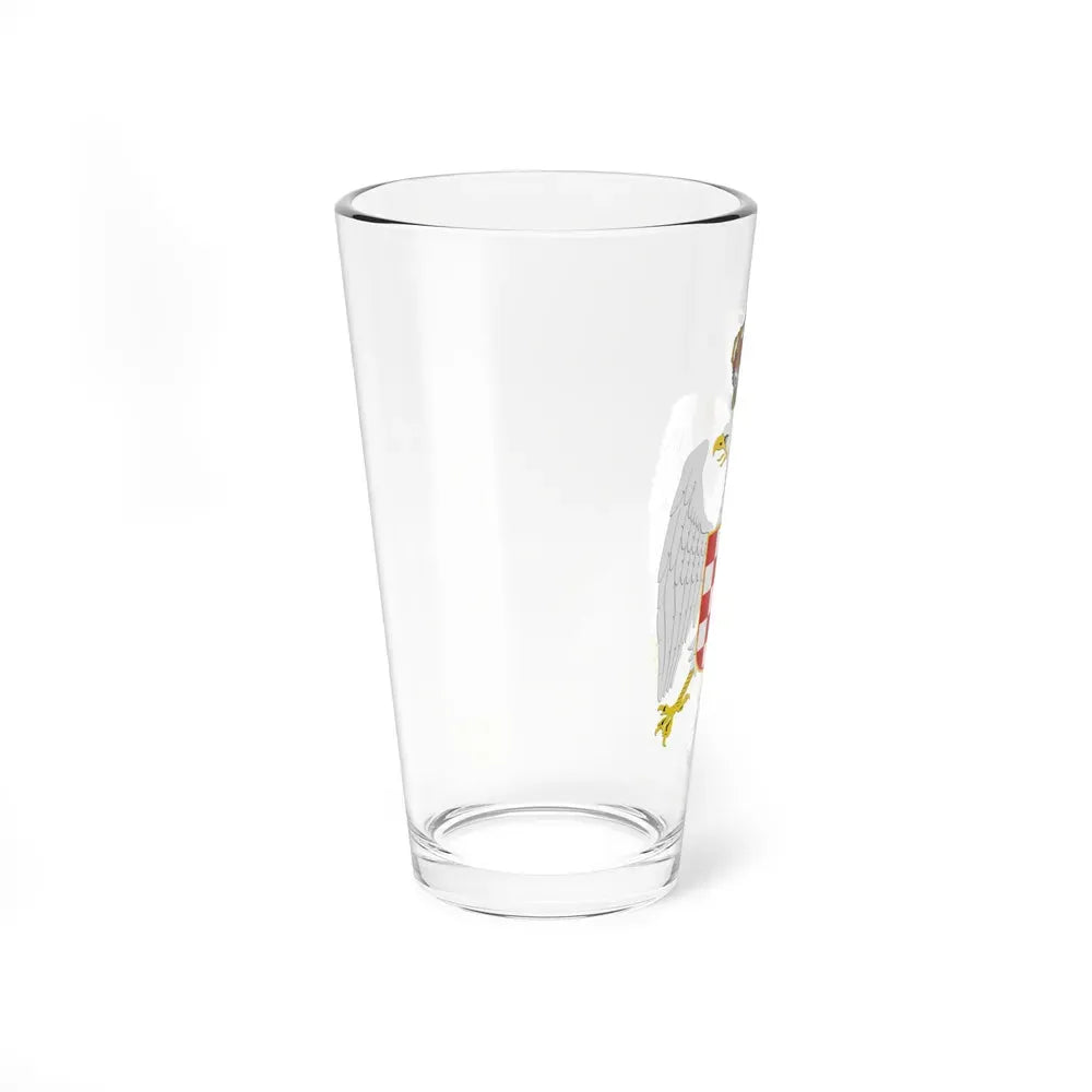 Greater coat of arms of the Banate of Croatia - Pint Glass 16oz - Go Mug Yourself