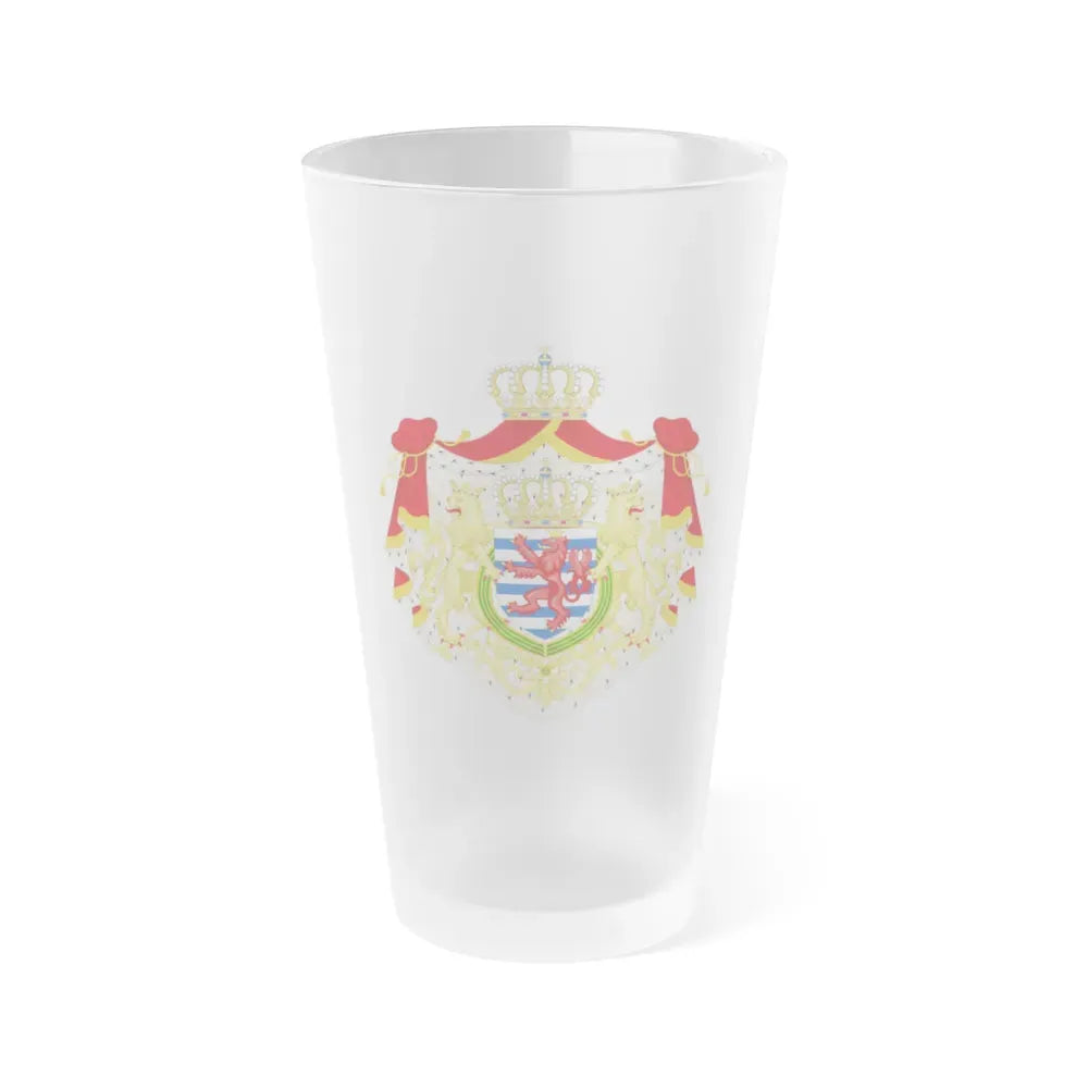 Greater coat of arms of the grand-duchy of Luxembourg 2 - Frosted Pint Glass 16oz 16oz Frosted - Go Mug Yourself