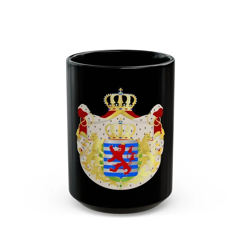 Greater coat of arms of the grand-duchy of Luxembourg - Black Coffee Mug 15oz - Go Mug Yourself