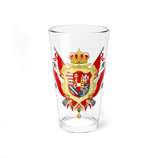 Greater coat of Arms of the Grand duchy of Tuscany (Italy) (Coat of Arms) Pint Glass 16oz 16oz - Go Mug Yourself