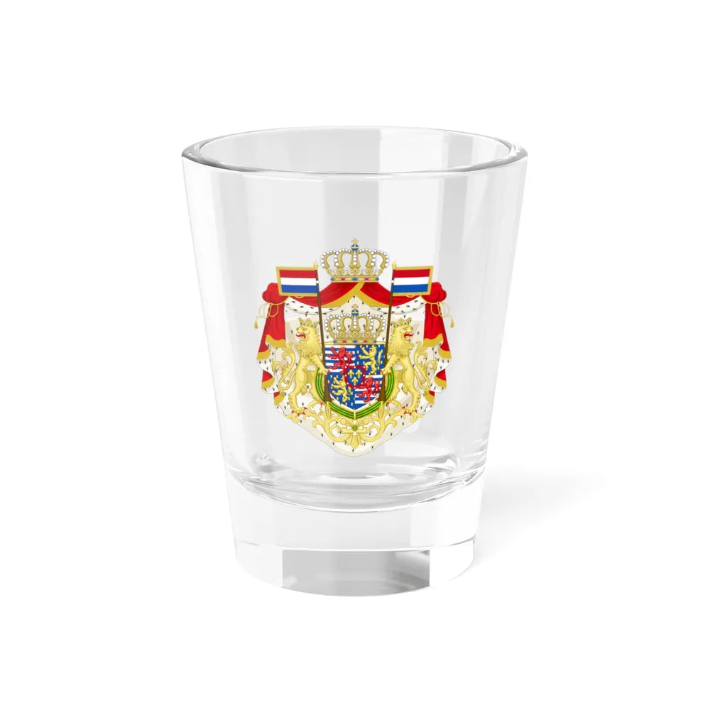 Greater coat of arms of the Grand Duke of Luxembourg (2000) - Shot Glass 1.5oz 1.5oz - Go Mug Yourself