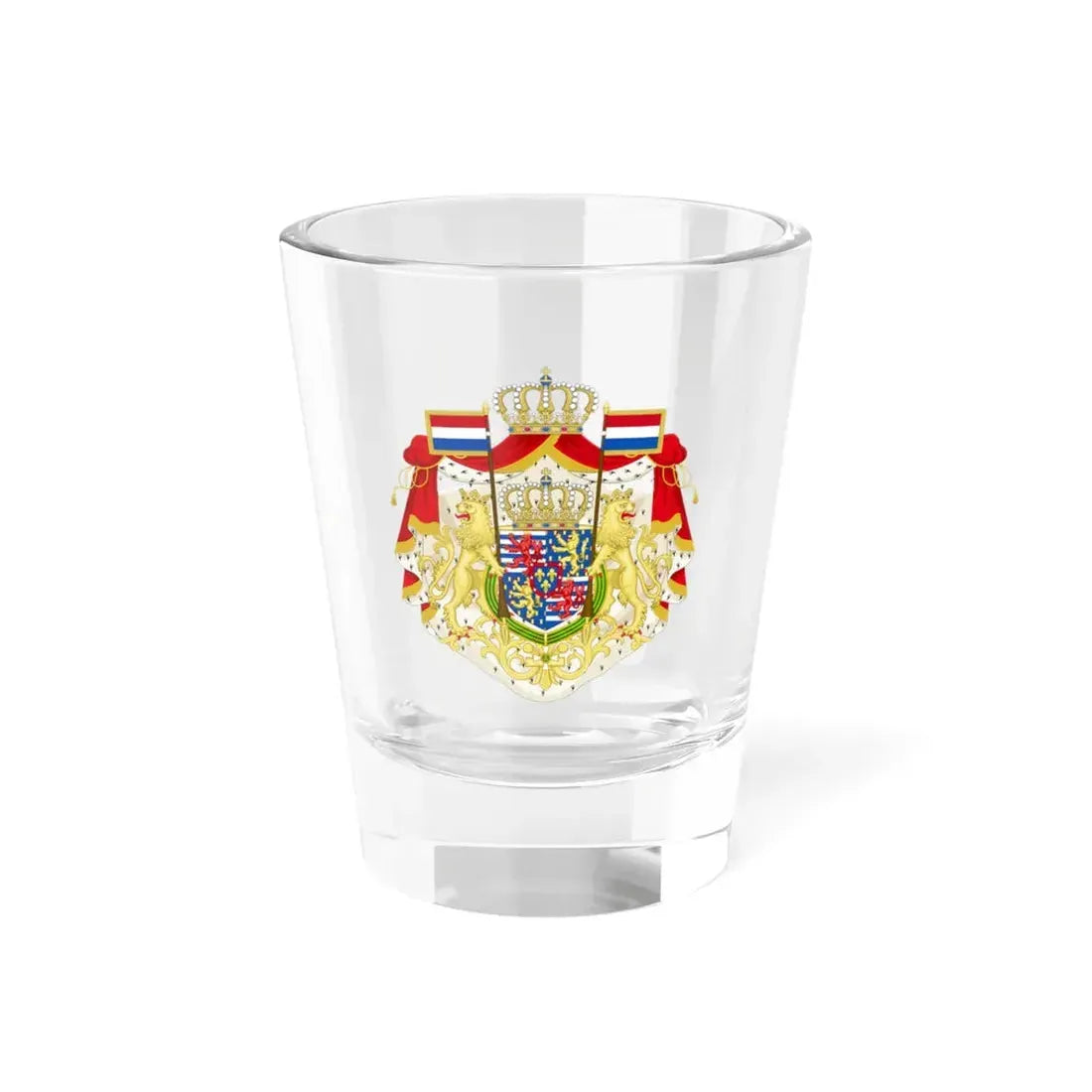 Greater coat of arms of the Grand Duke of Luxembourg (2000) - Shot Glass 1.5oz 1.5oz - Go Mug Yourself