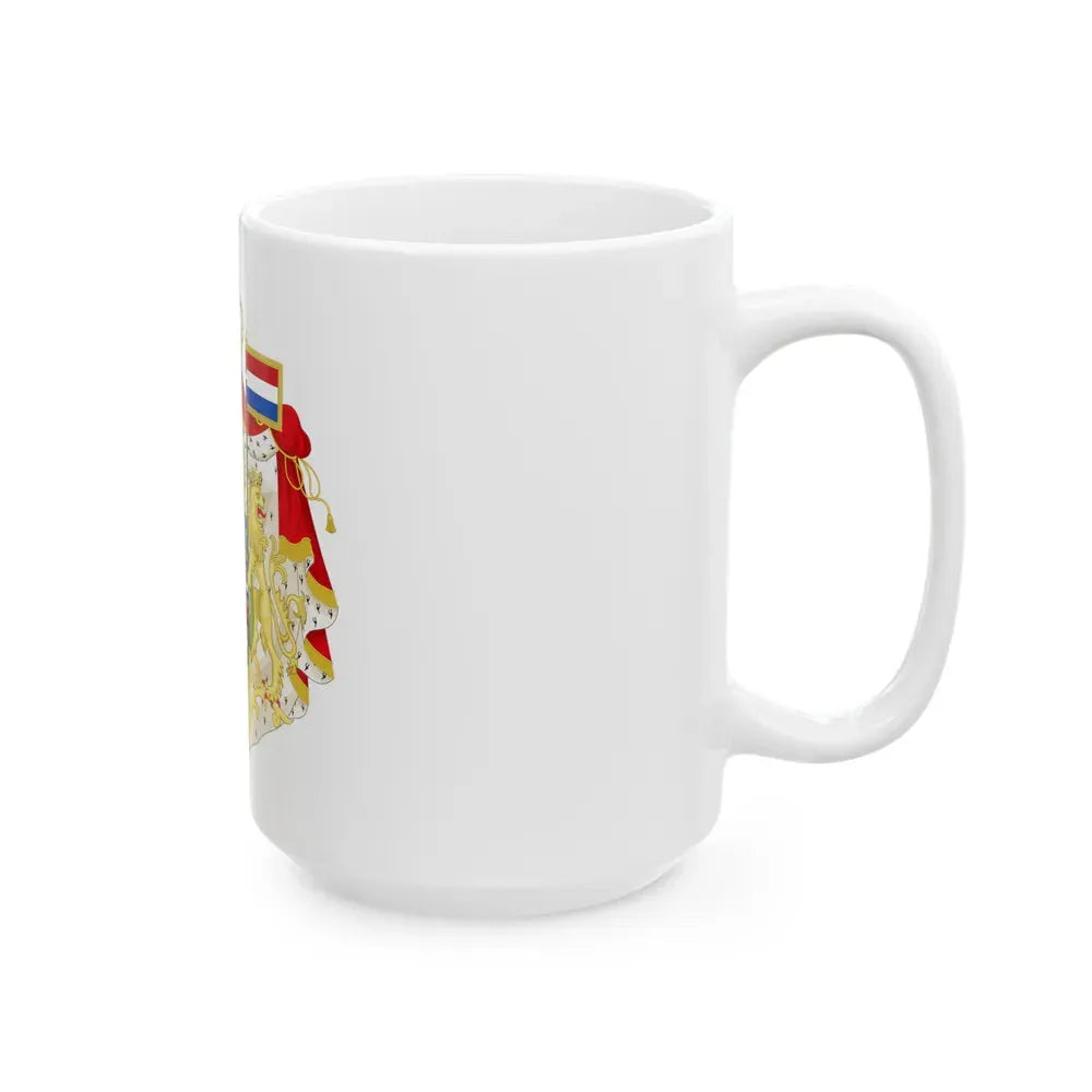 Greater coat of arms of the Grand Duke of Luxembourg (2000) - White Coffee Mug - Go Mug Yourself