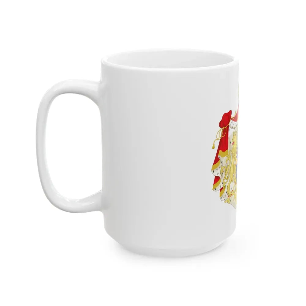 Greater coat of arms of the Hereditary Grand Duke of Luxembourg (2000) - White Coffee Mug - Go Mug Yourself