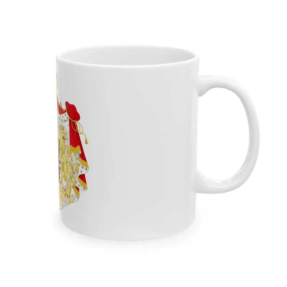 Greater coat of arms of the Hereditary Grand Duke of Luxembourg (2000) - White Coffee Mug - Go Mug Yourself