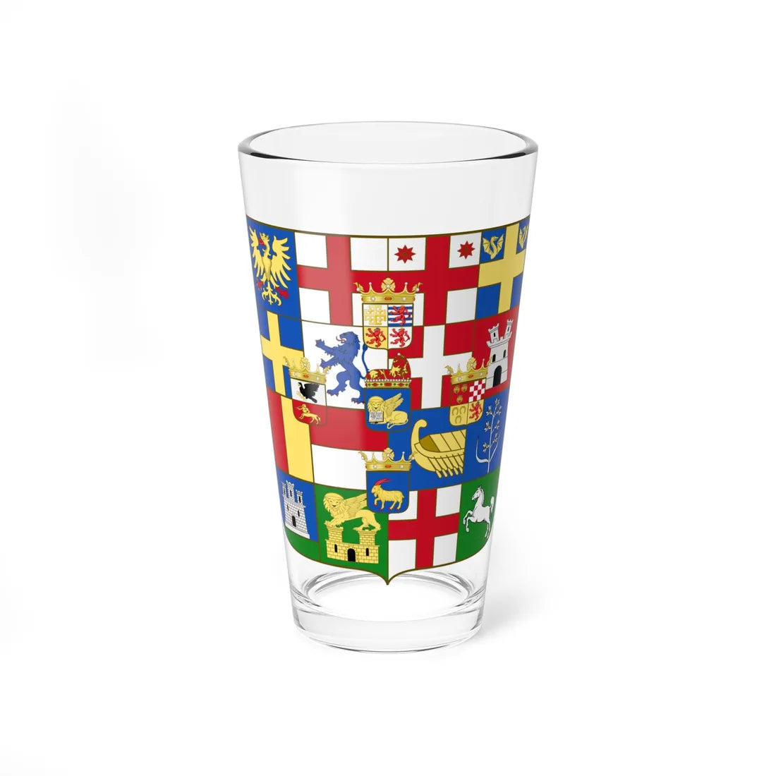 Greater coat of arms of the Republic of Venice 1680 (Italy) (Coat of Arms) Pint Glass 16oz 16oz - Go Mug Yourself