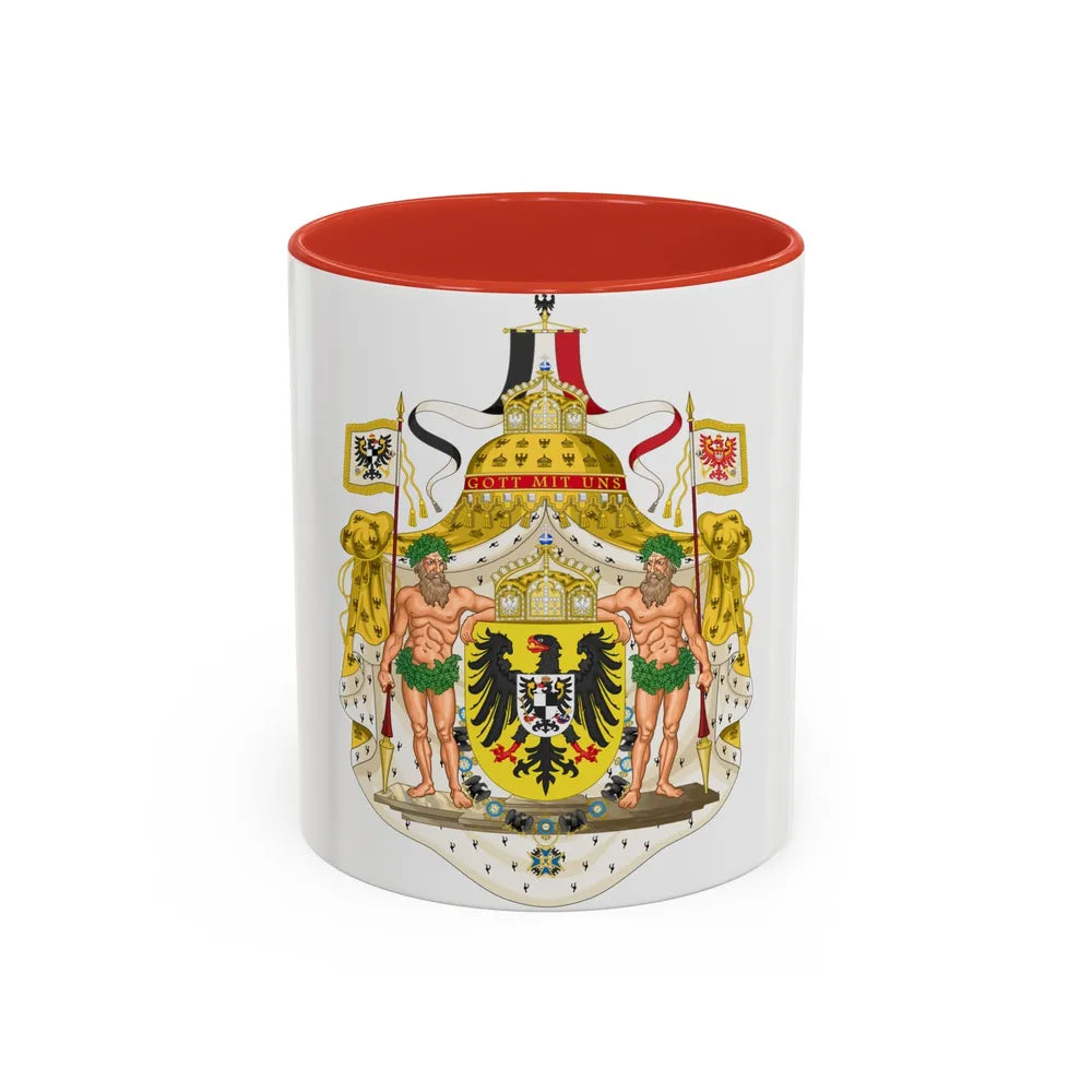 Greater imperial coat of arms of Germany - Accent Coffee Mug 11oz Red - Go Mug Yourself